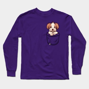 Pocket Shih Tzu Puppy Long Sleeve T-Shirt